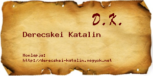 Derecskei Katalin névjegykártya